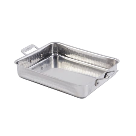 Bon Chef Cucina Small Square Pan Hammer Finish  11 5/8" X 9 1/2" X 2 1/4"  /  3 Qt 60013CLDHF